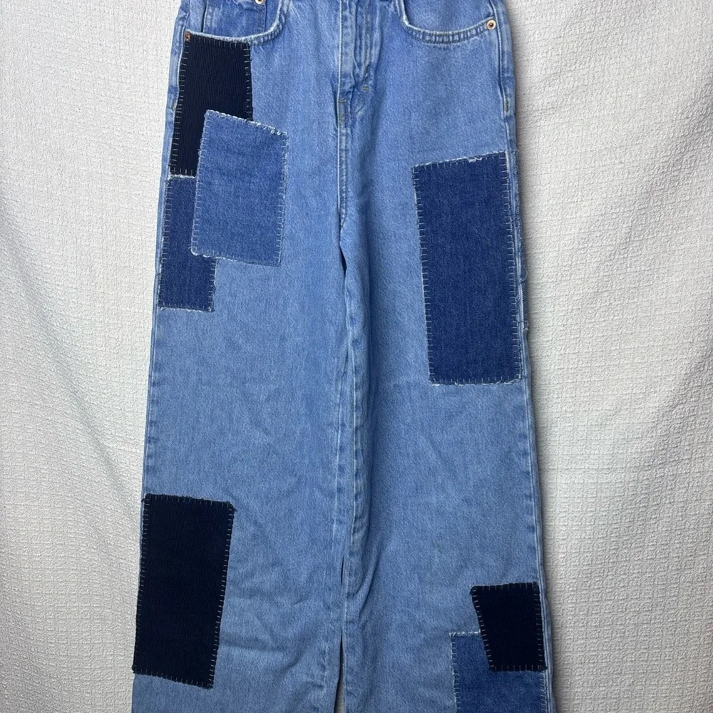 BDG‎ Blue Flare Jeans with Dark Patches - Picture 3 of 11
